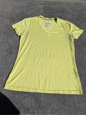 Nike Women's Neon Yellow Athletic T-Shirt Size Large Workout Activewear